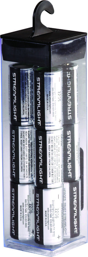 Streamlight CR123 3V 1500 MAh Lithium Batteries, 12-Pack