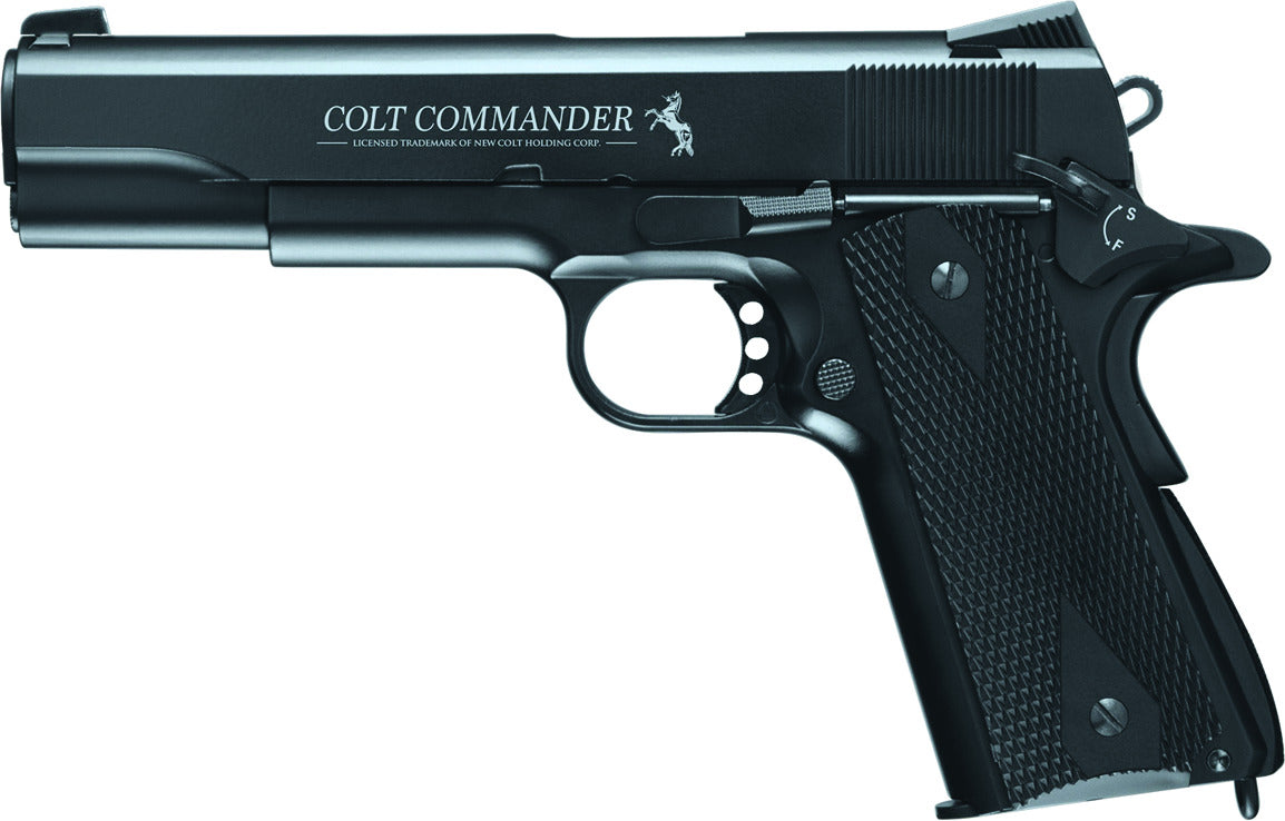 Colt 2254028 Commander CO2 Semi Auto BB Pistol, .177 BB, Blowback