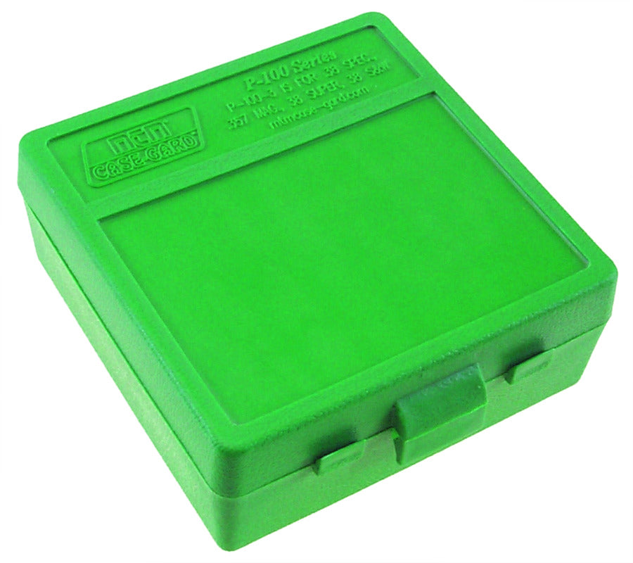 MTM 100 Round Flip-Top Ammo Box 38/357 Cal (Green)