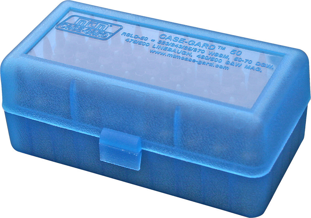 MTM 50 Round Flip-Top Rifle Ammo Box WSSM, 500 S&W
