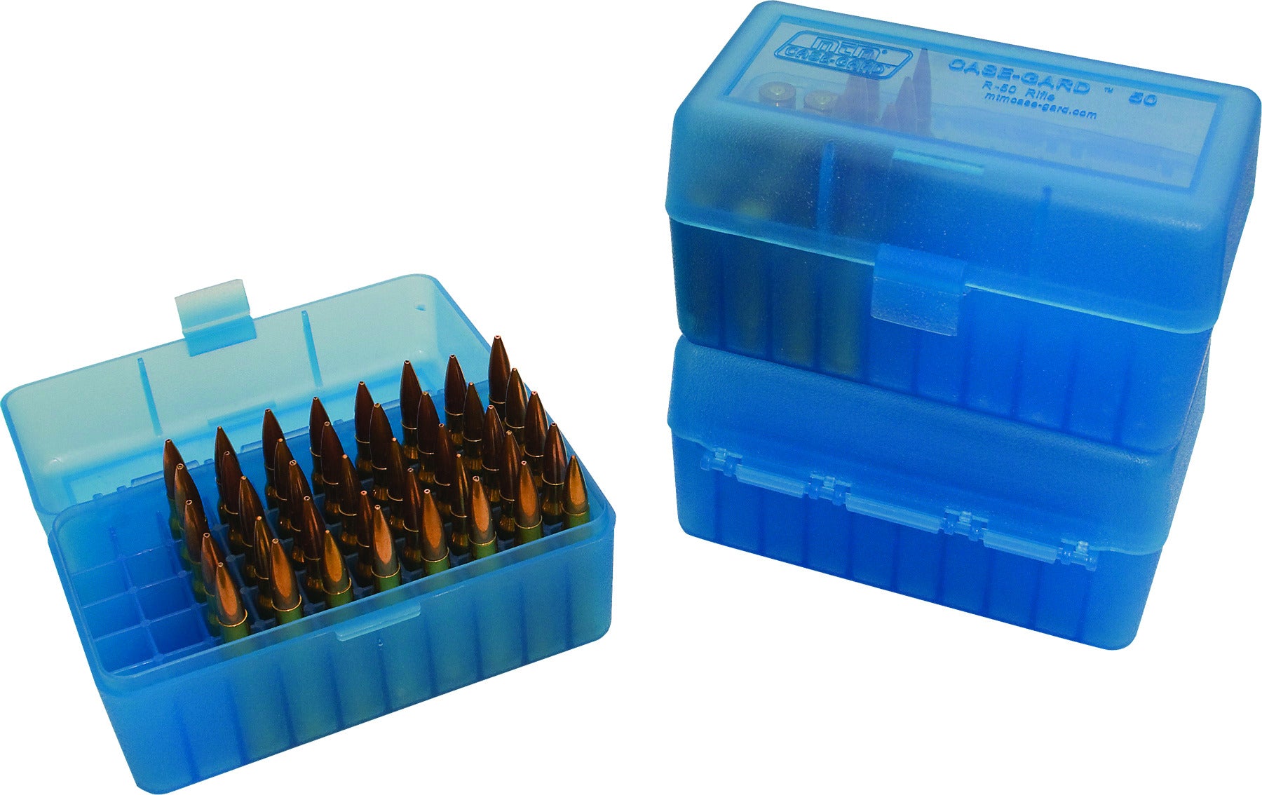 MTM CASE-GARD MEDIUM RIFLE FLIPTOP 50 RD AMMO CASE