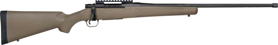 Mossberg Patriot Predator 6.5 Creedmoor Bolt Action Rifle 22 Fluted Threaded Barrel 5 Rounds True Timber Strata Camo Synthetic Stock Brown Cerakote Finish