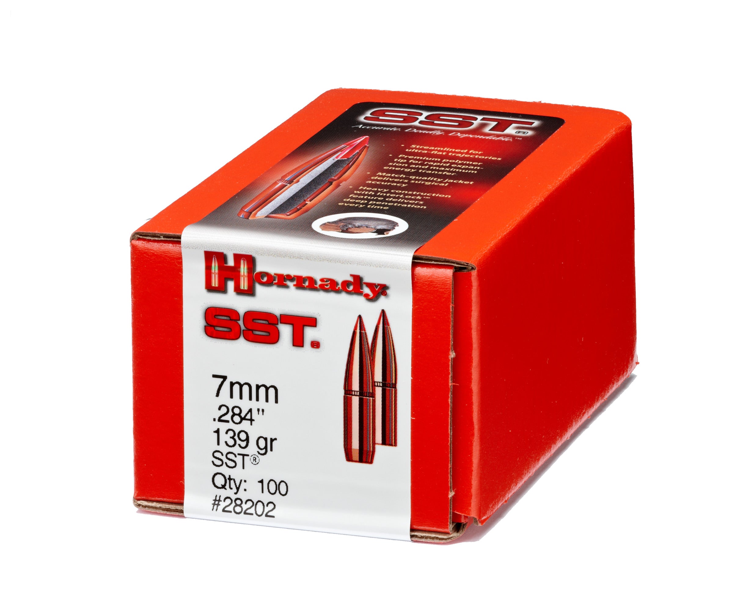 Hornady SST Rifle Bullets 7mm .284 139 Grain
