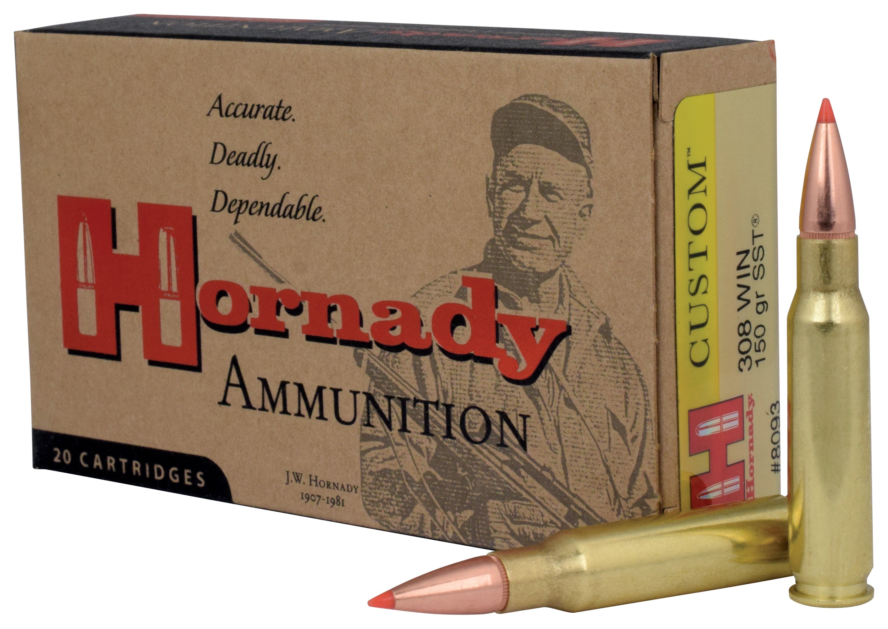 Hornady .308 Winchester Ammunition 20 Rounds SST 150 Grains 8093