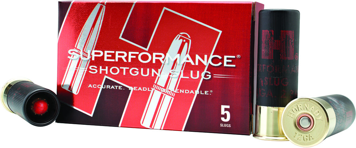 Hornady Superperformance, 12 Gauge, 2 3/4, 300 Grain MonoFlex Slug, 5 Rounds