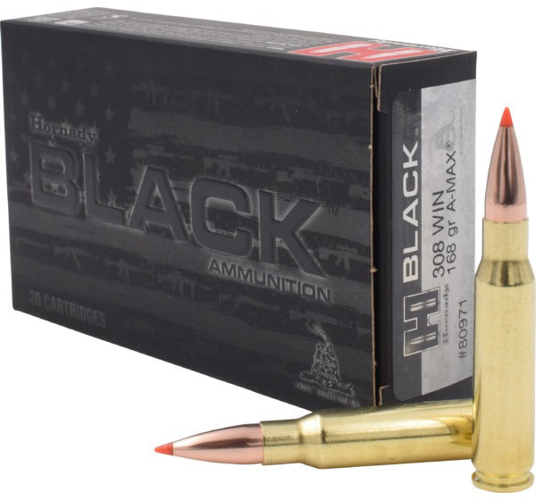 Hornady Black Brass .308 Win 168-Grain 20-Rounds A-Max