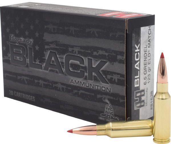 Hornady Black Brass 6.5 Grendel 123 Grain 20-Rounds ELD-Match