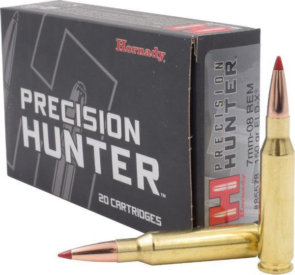 Hornady - 7mm-08 Rem - 150 Gr - Precision Hunter - ELD-X - 20ct