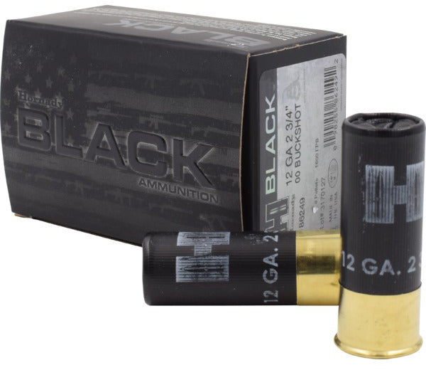 Hornady Black, 12 Gauge, 2 3/4" Shell, 00 Buckshot, 10 Rounds