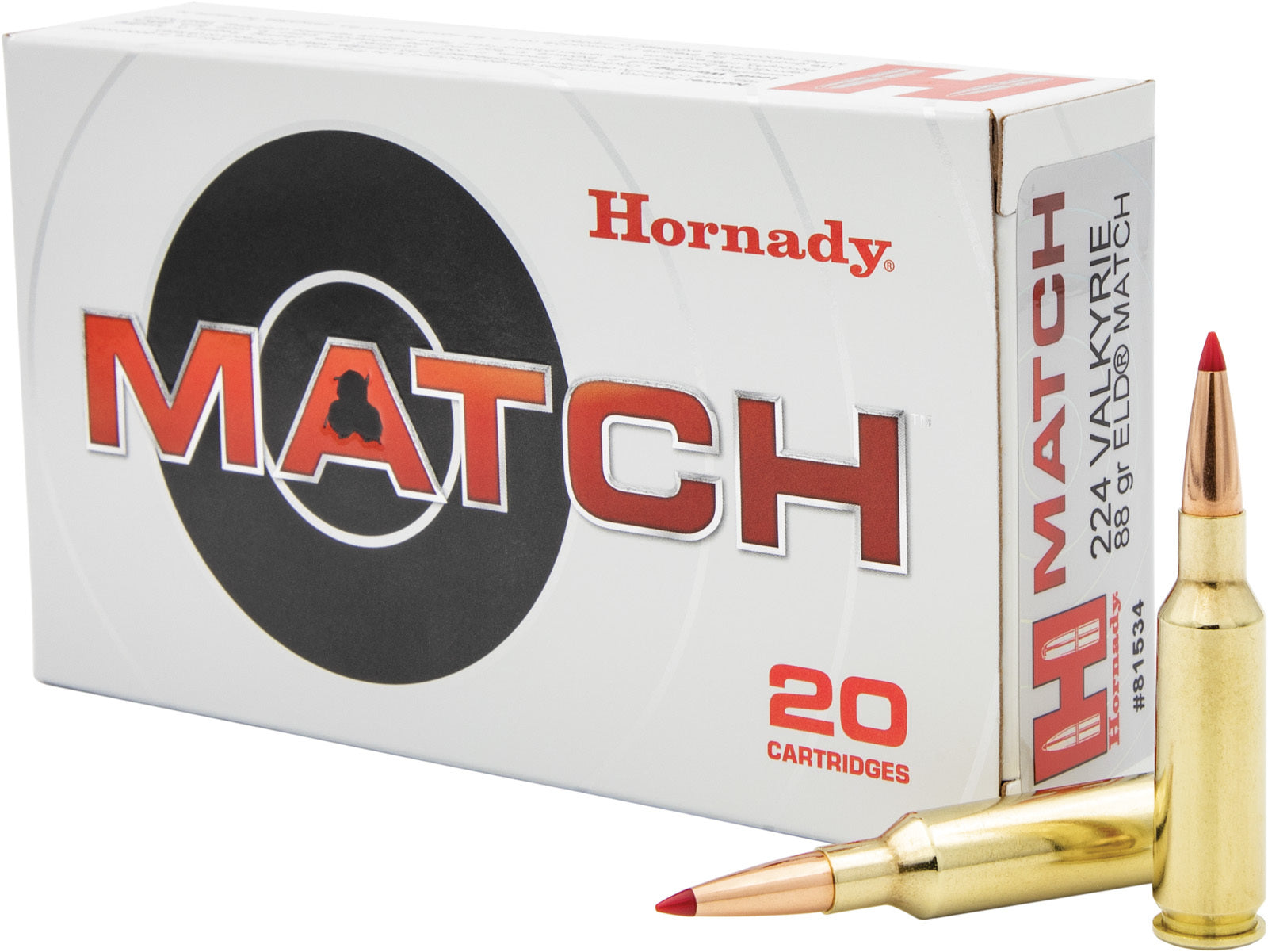 Hornady 8026 Match Rifle Ammo 223 Rem 75 Gr Bthp Match 20 Rnd