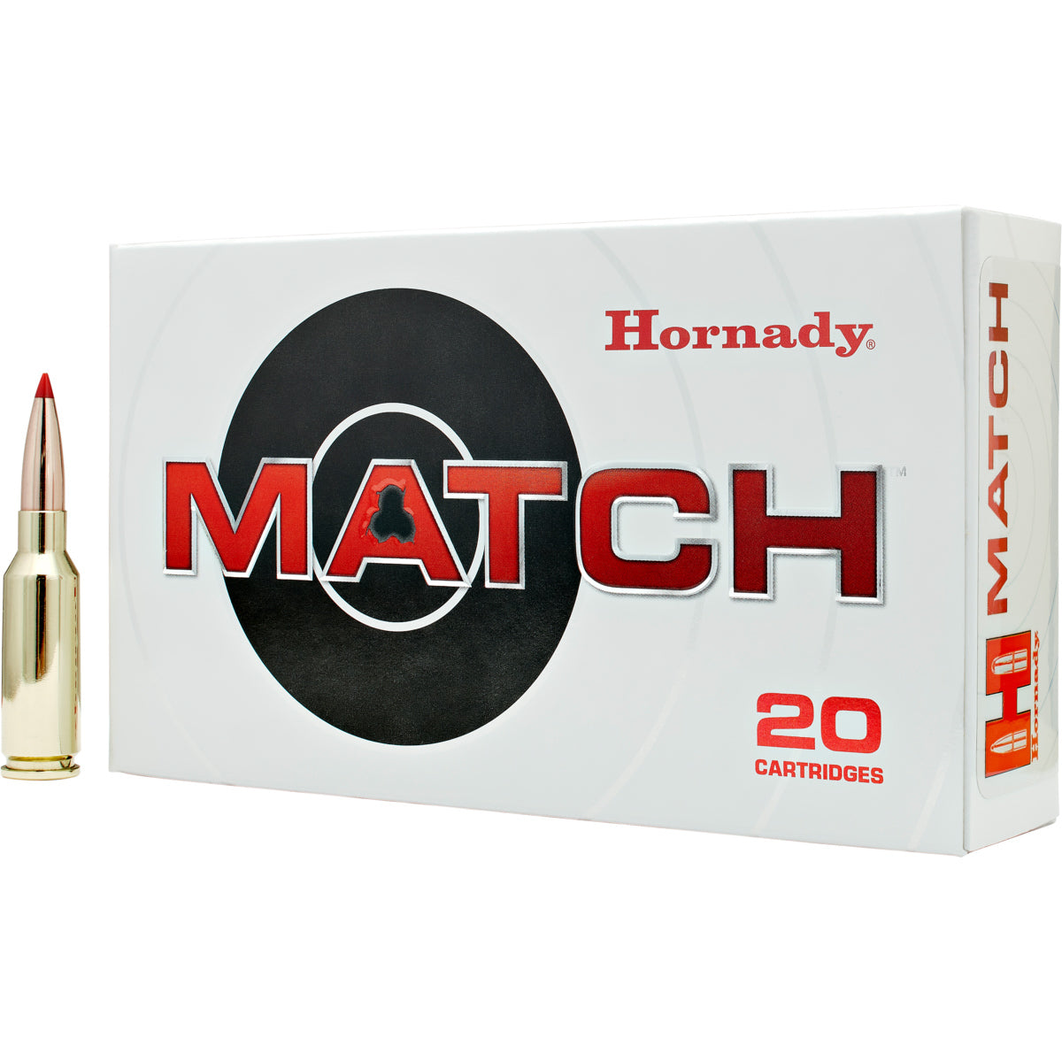 Hornady 8026 Match Rifle Ammo 223 Rem 75 Gr Bthp Match 20 Rnd