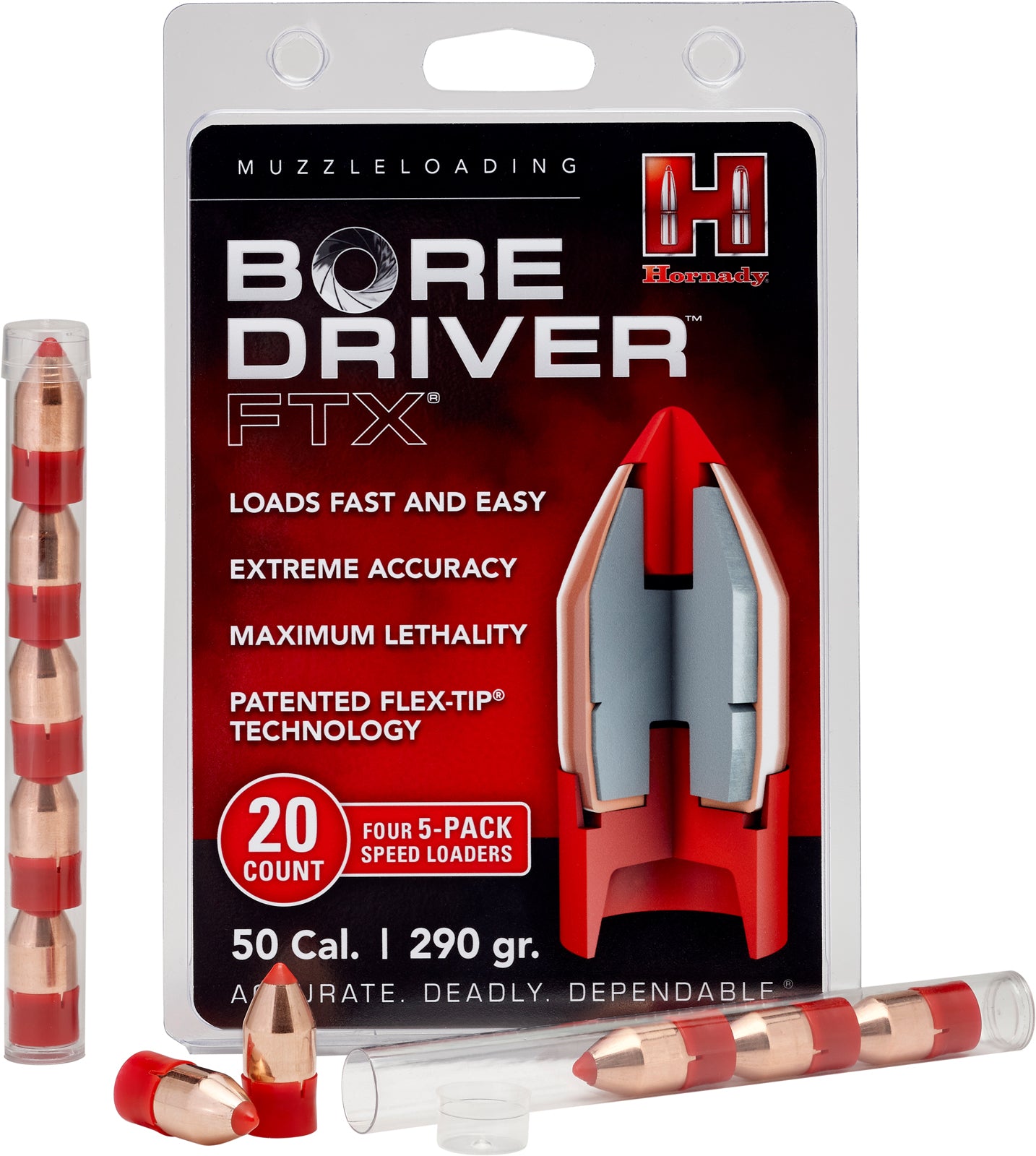 Hornady .50cal Bore Driver 3499 290 Grain FTX 20-count