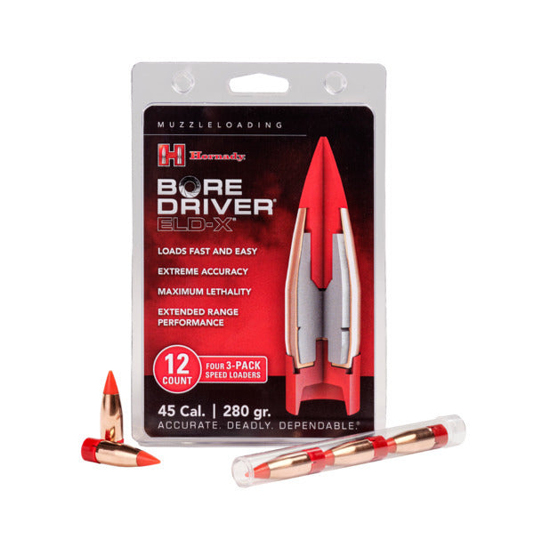 Hornady 45 Cal 280 Grain Bore Driver ELD-X Muzzleloader Bullet 12 Bullet