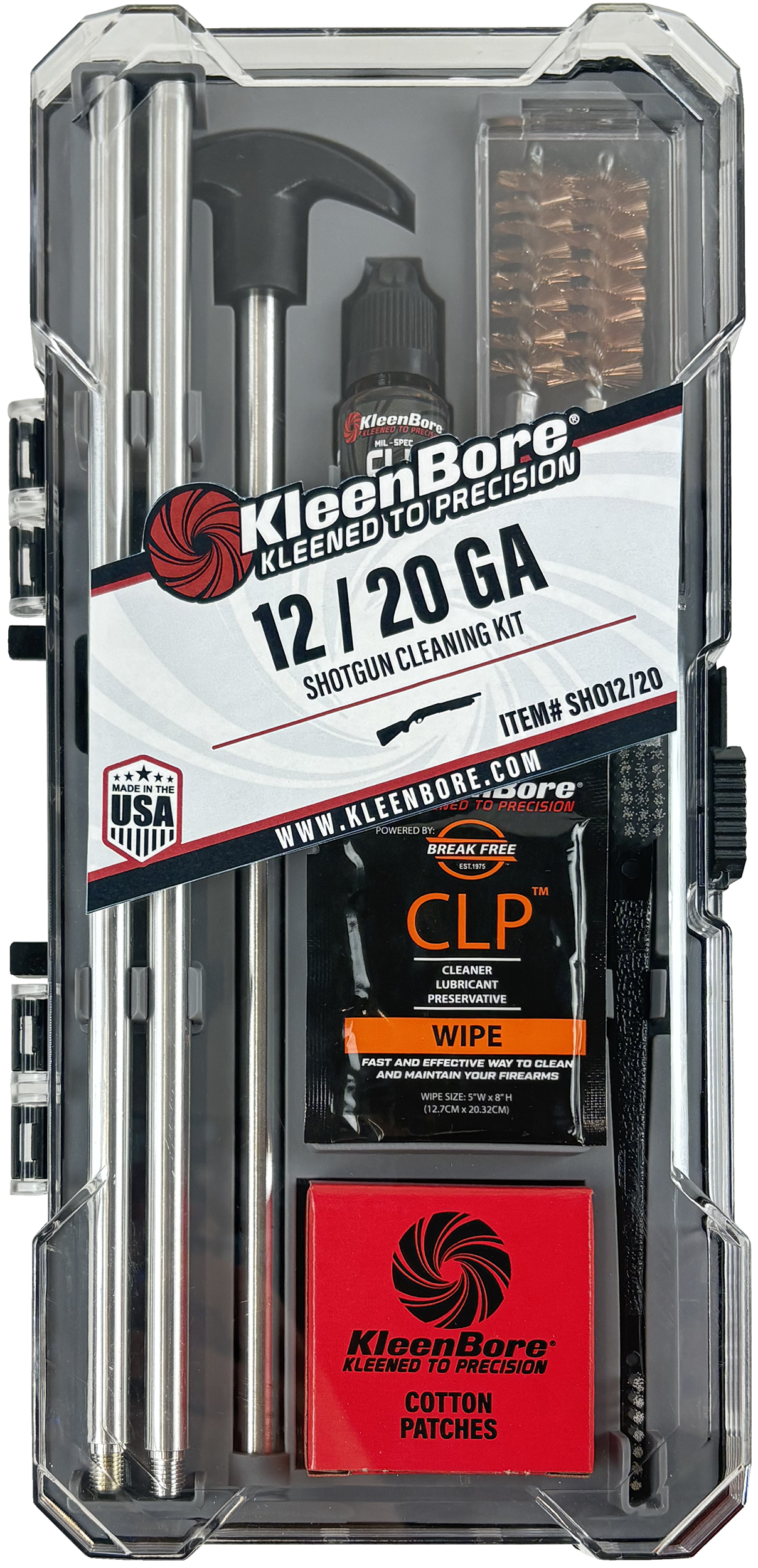 KleenBore 12/20 Gauge Classic Shotgun Cleaning Kit