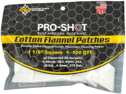 Pro-Shot .22-.270 Cal. 100 Count Shopline Patches