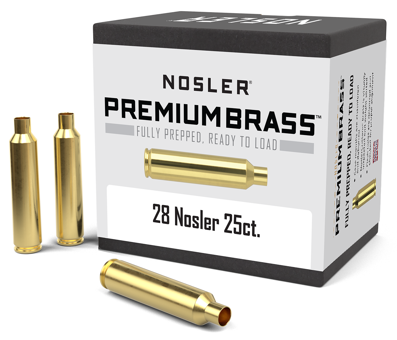 Nosler 28 Custom Premium Brass (25ct) product image