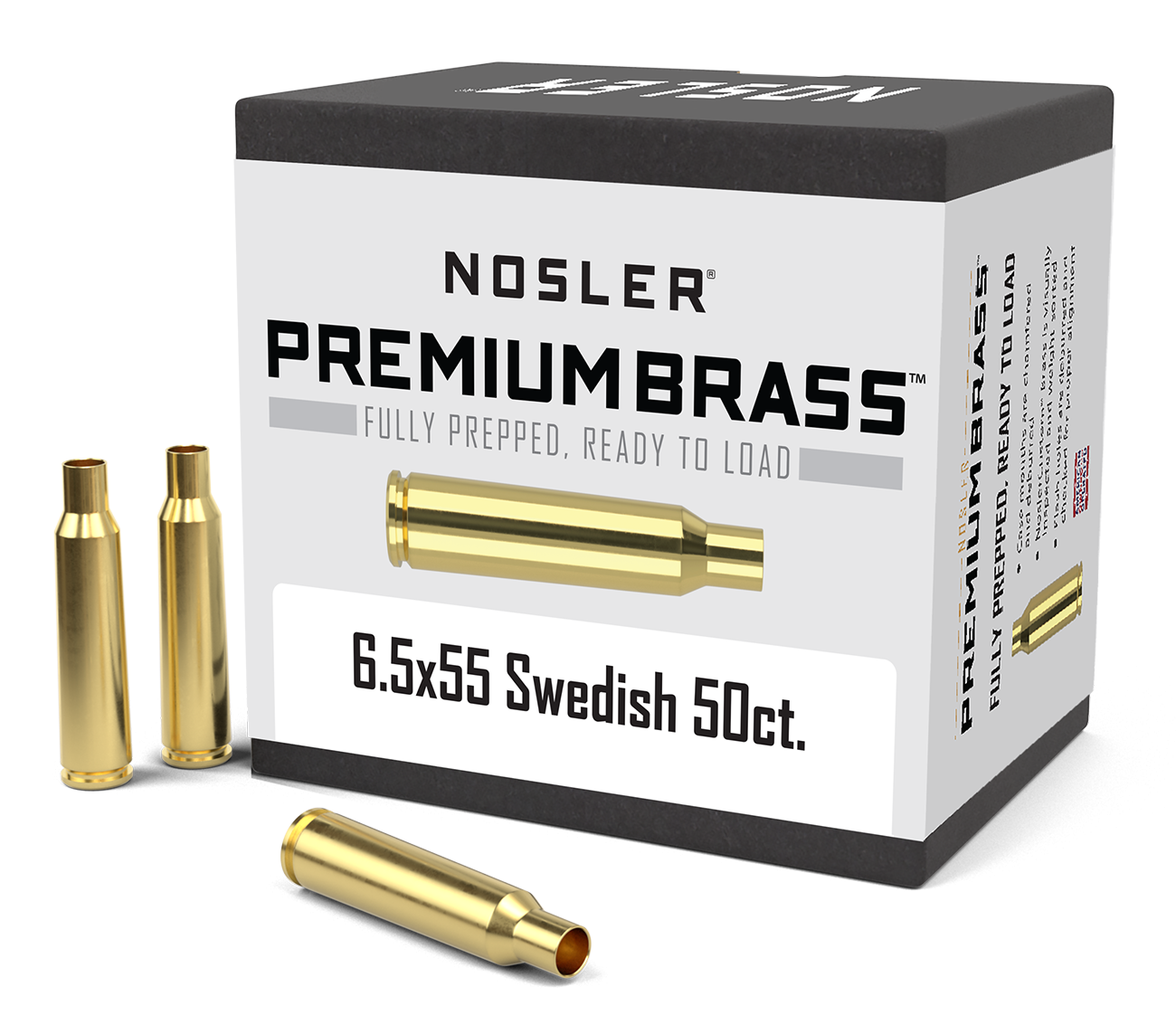 Nosler 6.5X55 Swed Premium Brass (50ct) product image