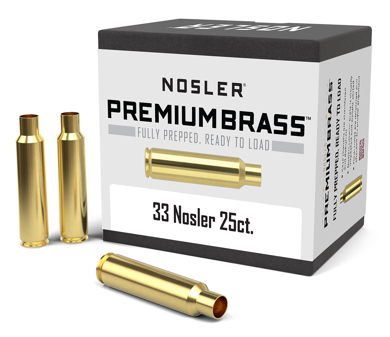 Nosler 33 Custom Premium Brass (25ct) product image