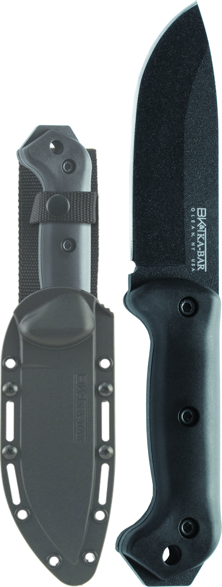 KA-BAR Companion Black GFN Handle Black Blade Plain Edge