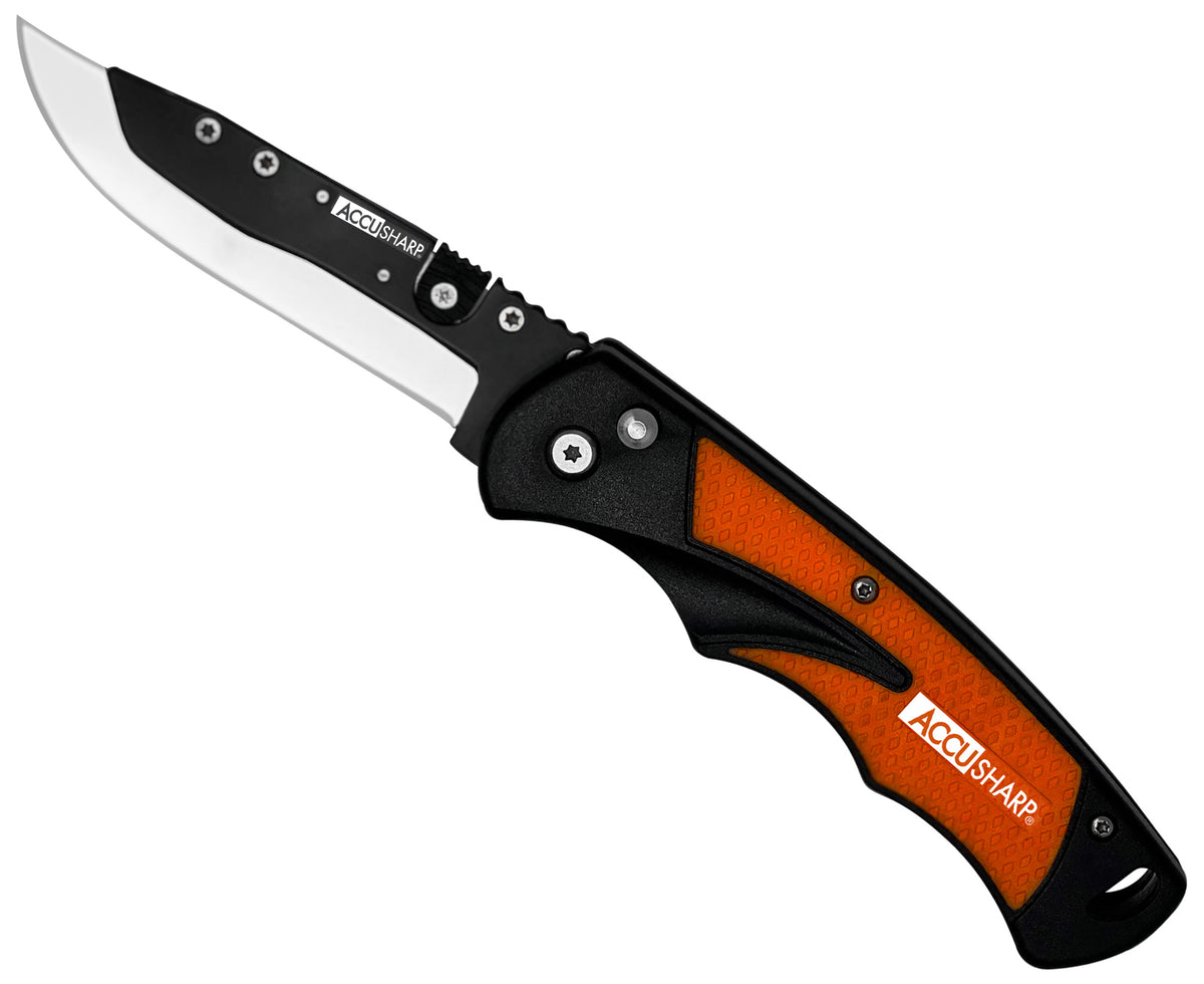 AccuSharp 741C Replaceable Blade Razor Knife, Orange