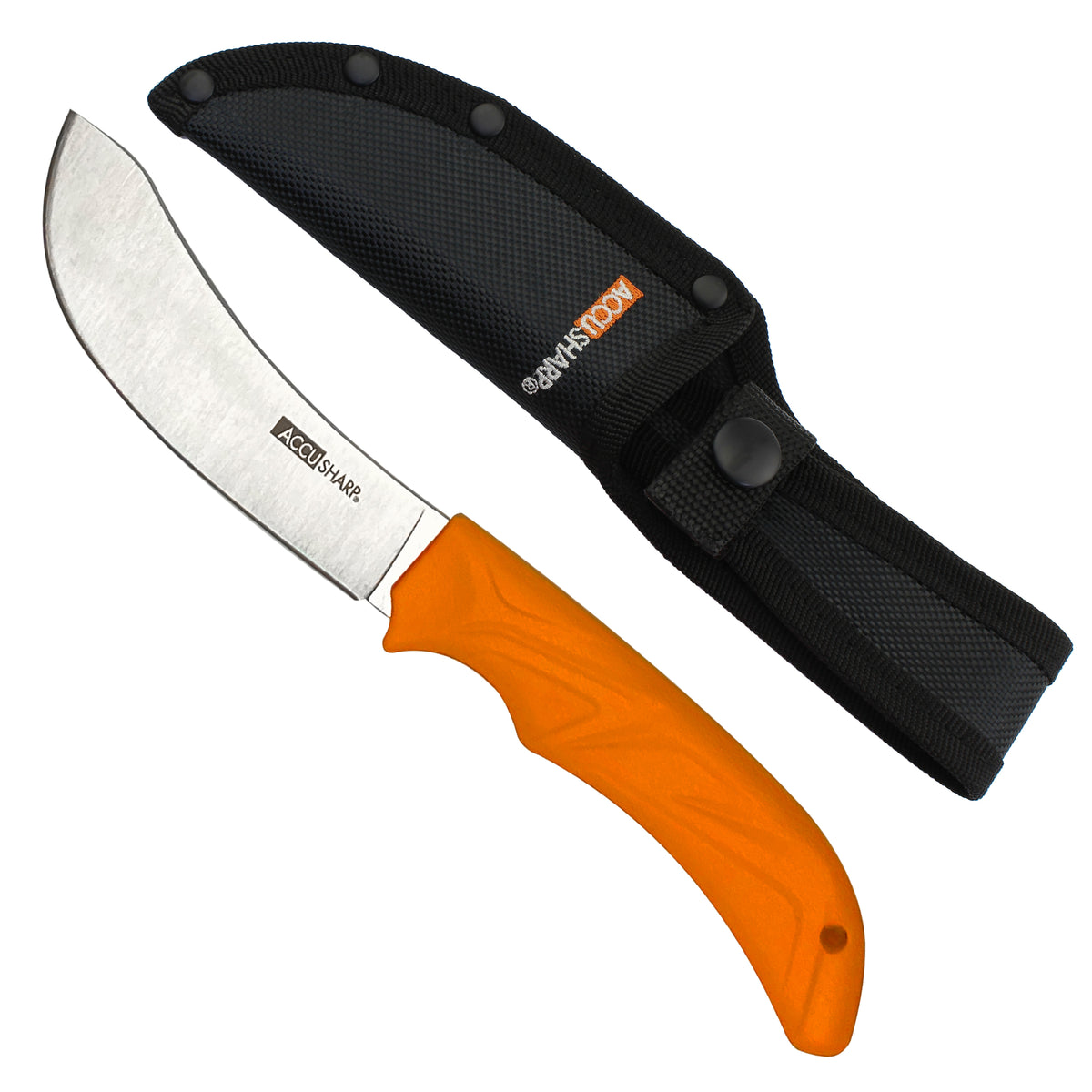 AccuSharp 732C Butcher Knife, 420 Stainless Steel, Non-Slip Handles, Nylon Sheath