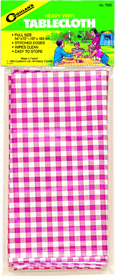 Coghlans Red Vinyl Tablecloth 54" L X 72" W