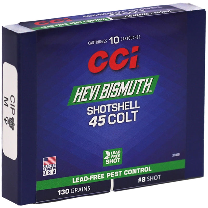 CCI HEVI-Bismuth 45 Colt 130gr #8 Bismuth Shot - 10 Count