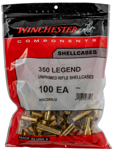 Winchester 350 Legend Unprimed Brass Cases - 100 Count