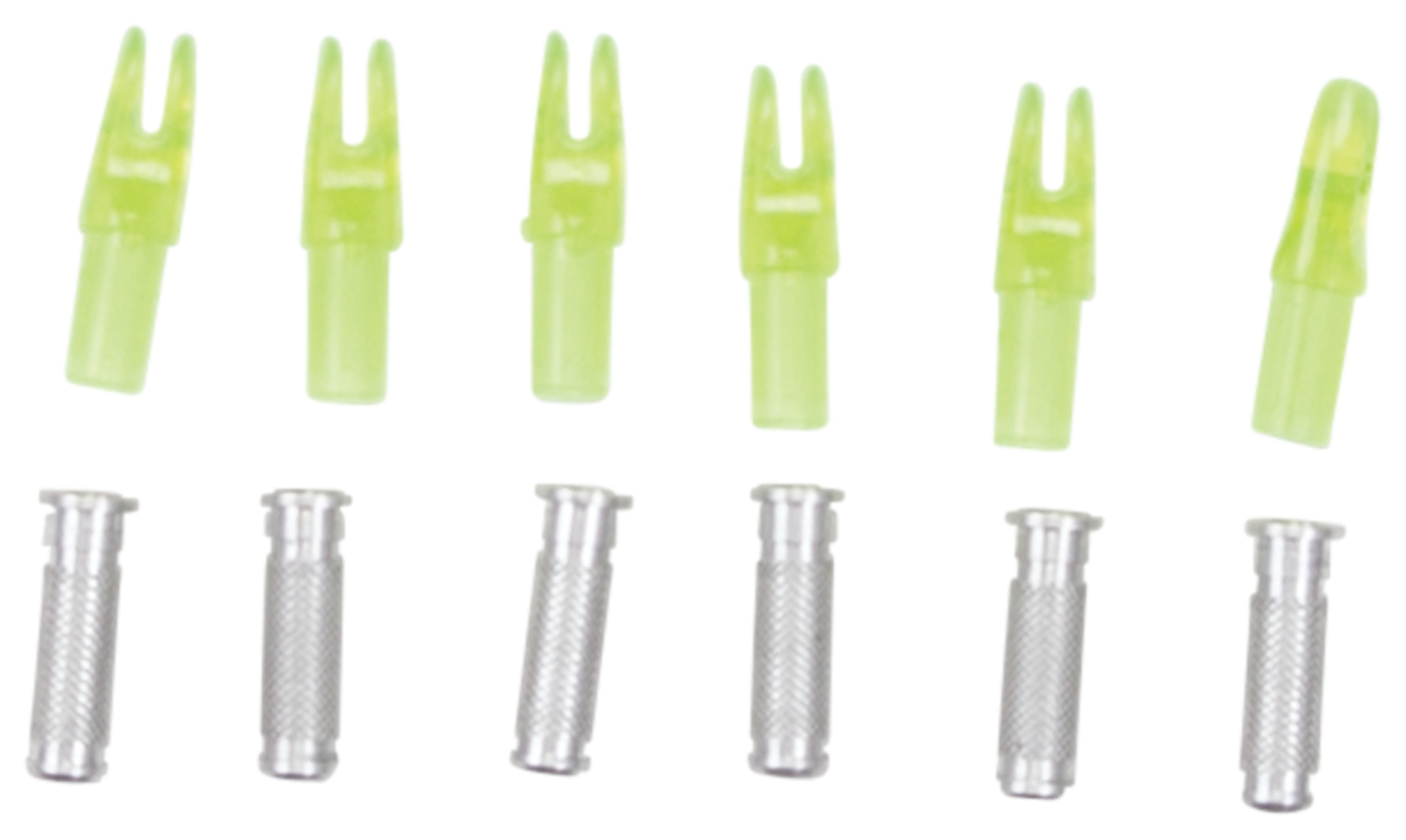 Allen Titan Carbon Arrow Nocks & Inserts, 6-Pack, Green