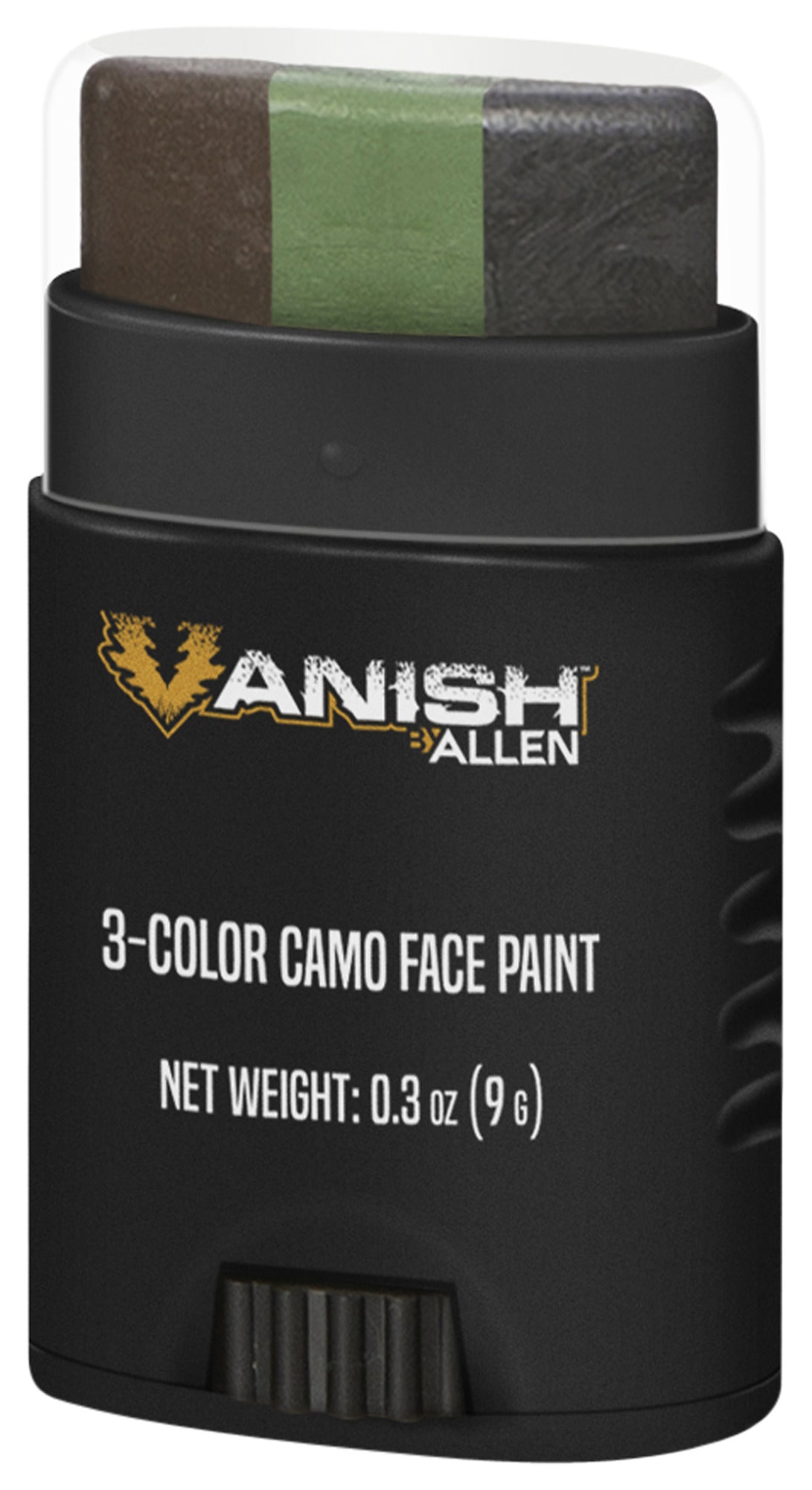 Allen Vanish Camo Face Paint Stick, 3-Colors, Brown, Olive, & Black