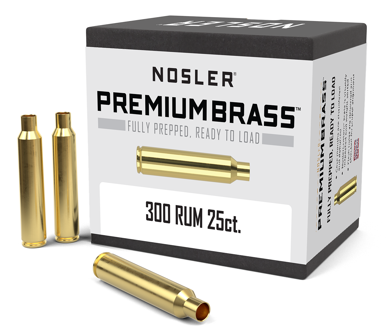 Nosler 300 Rum Premium Brass (25ct) product image