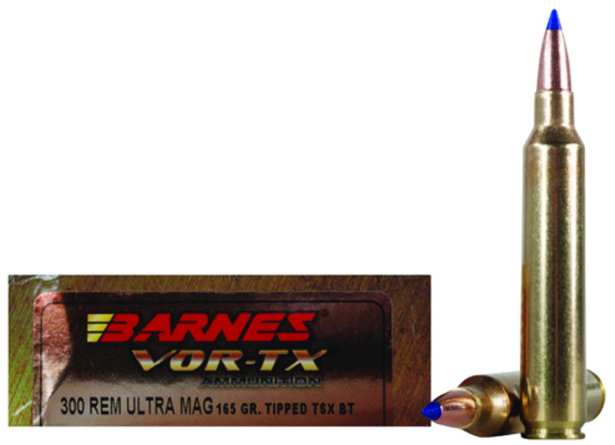 Barnes VOR-TX 300 Remington Ultra Magnum Ammo 165 Grain Barnes Tipped Triple-Shock X Polymer Tip Lead Free Box of 20