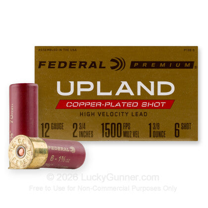 Federal Premium 12GA 2-3/4" 1-3/8OZ #6 Wing Shok HV Lead