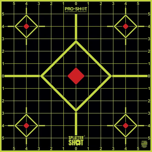 Pro-Shot SplatterShot 12" Square Green Sight-In 5 Pack