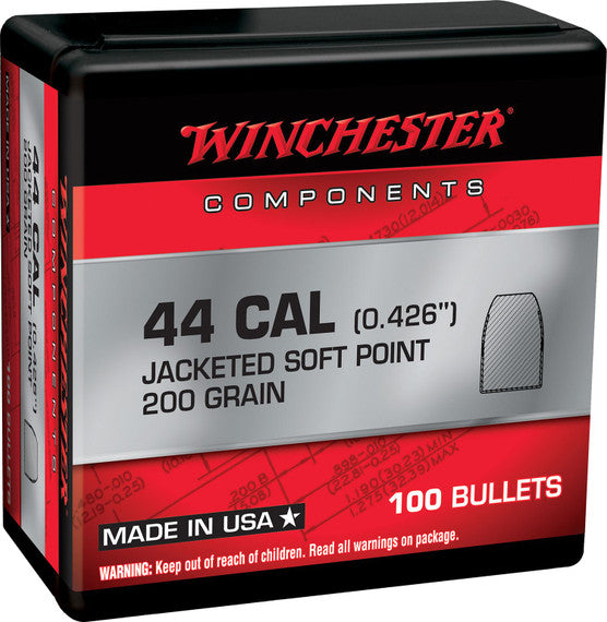 Winchester .426 200gr Jacketed Soft Point Bullets - 100 Count