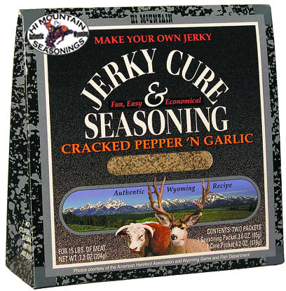 Hi Mountain Jerky Seasoning - Cracked Pepper & Garlic - 7.2 Oz