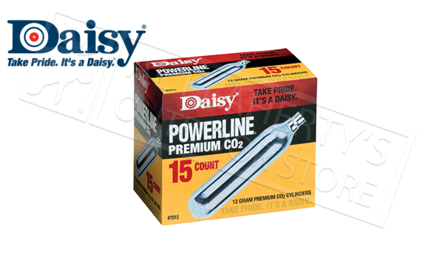 Daisy Powerline 12-Gram CO2 Cylinders – 15 Count