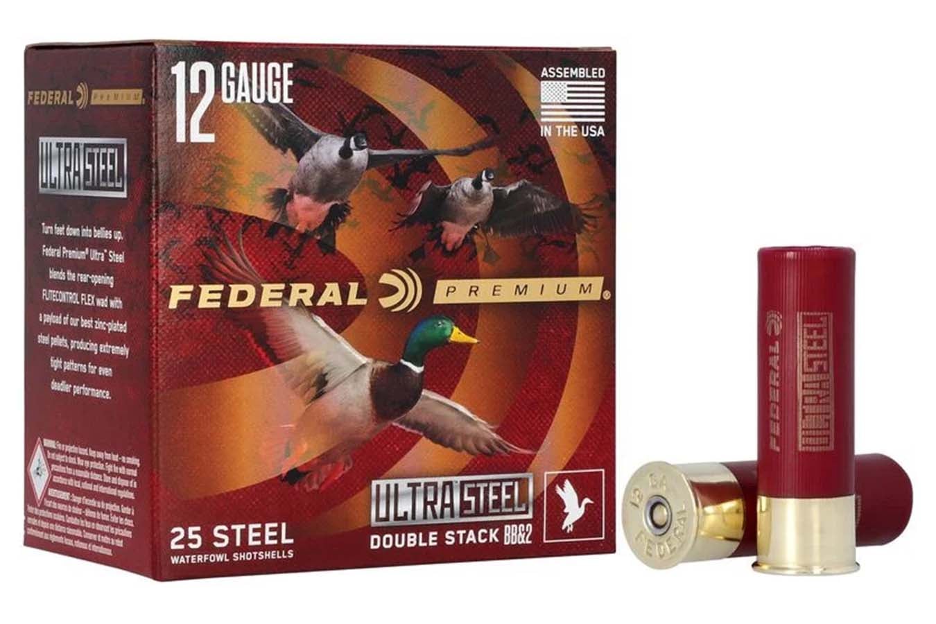 Federal 12GA 3" 1-1/4 Oz #2 & BB Ultra Steel Ammo