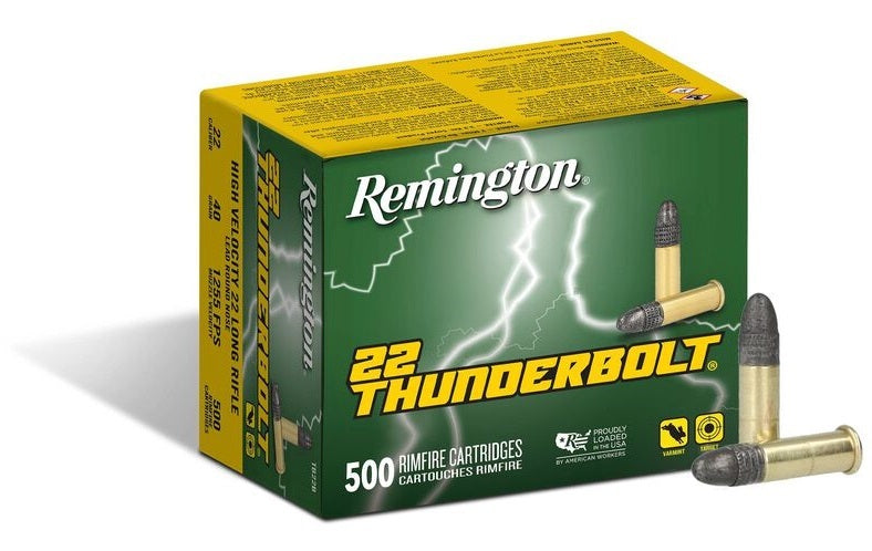 Remington Ammo .22LR Thunderbolt LRN 40gr 1255 Fps