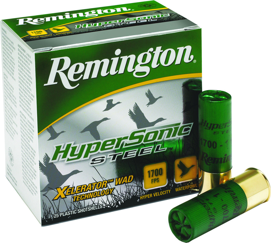 Remington Hypersonic Steel 12 Gauge 1 3/8 Oz 3.5in 1700 Ft/s #1 Centerfire Shotgun Ammo 25 Rounds 26795