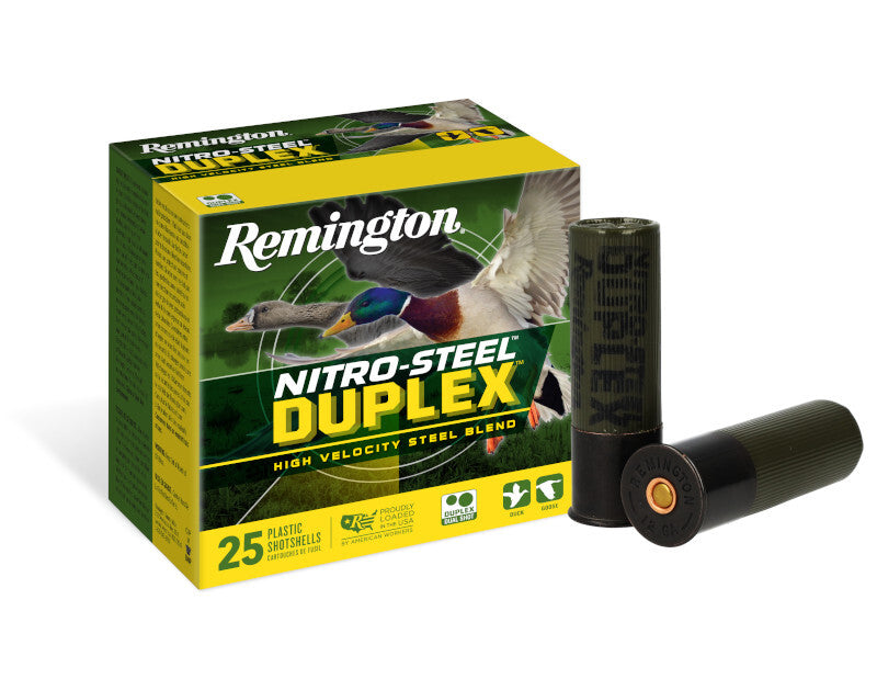 Remington Nitro Steel Duplex Shotshell, 12GA, 3, 1-1/4OZ, BB