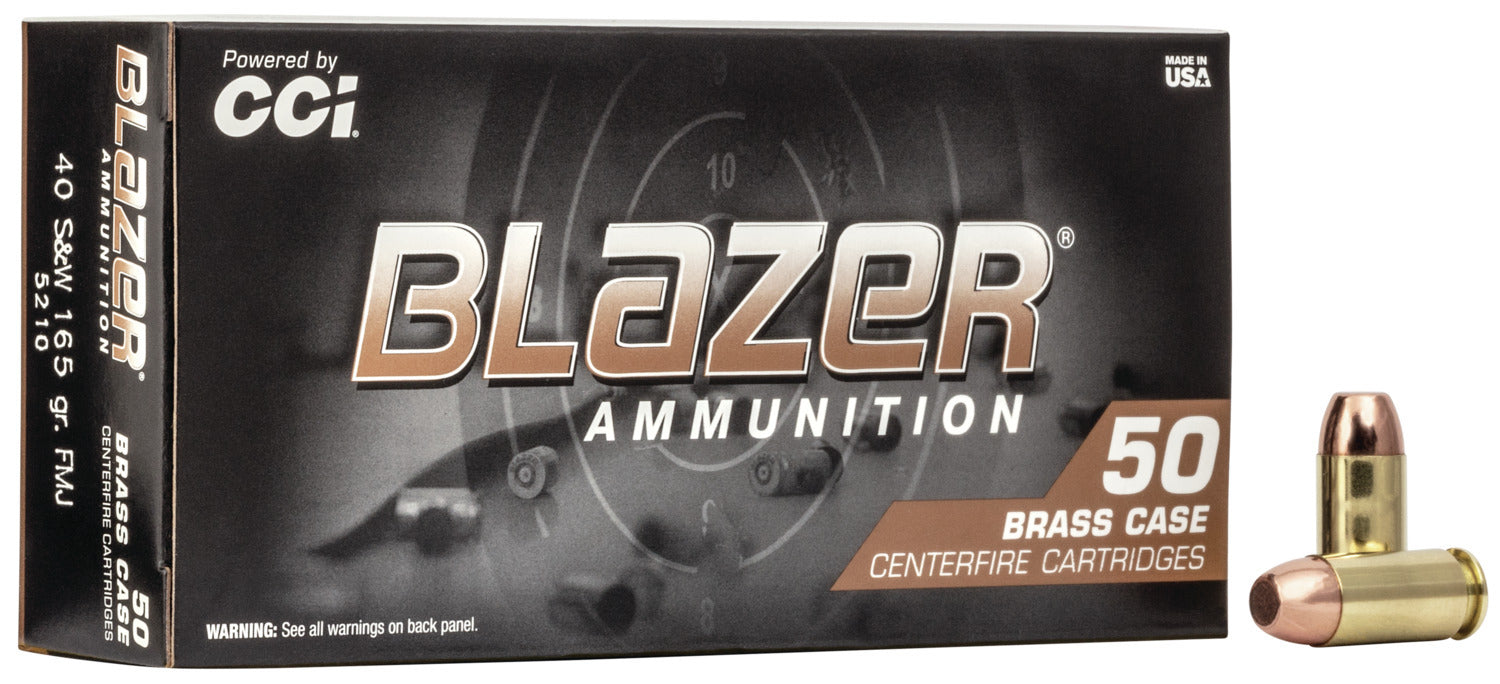 CCI Blazer Brass .40 SW 165-Grain 50-Rounds FMJ