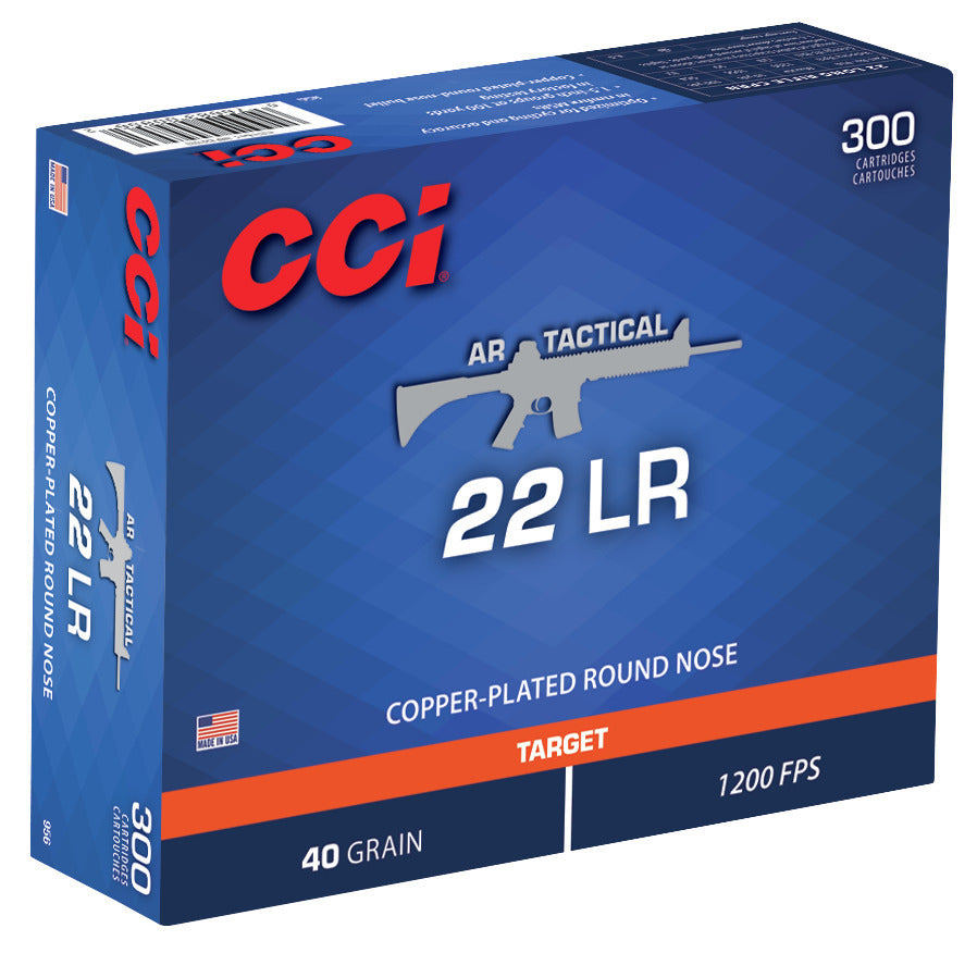 CCI - 22 LR - 40 Gr - AR Tactical - Copper Plated Round Nose - 300ct - 0956