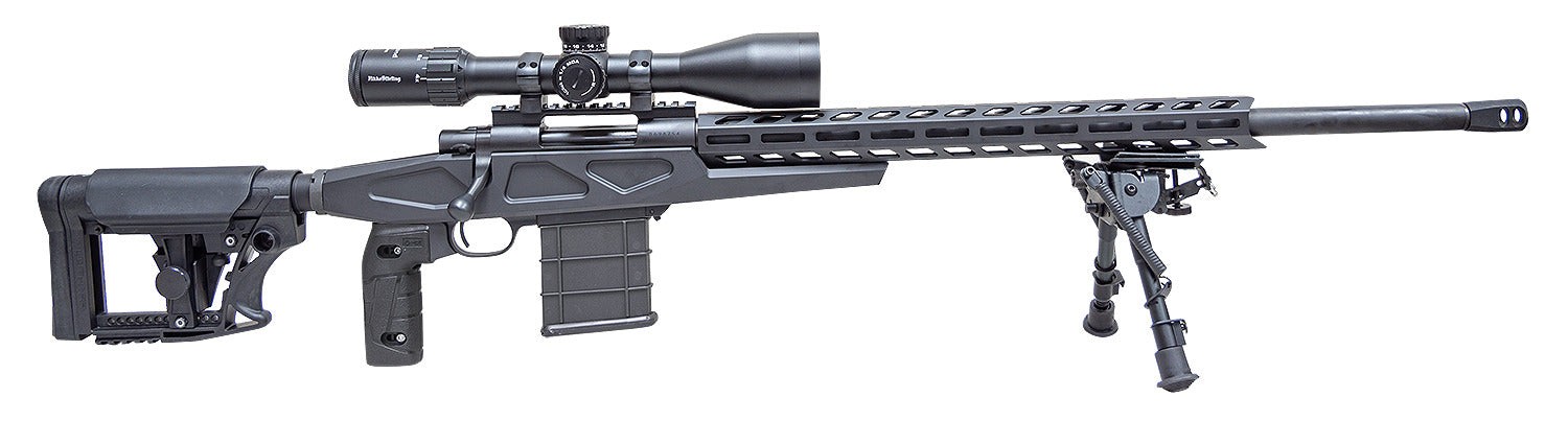 Howa M1500 APC Bolt Action Rifle CHASSIS PKG, 6.5 Creed, 24 HB T/C, APC Chassis, Black, 2 GRIPS, 3 MAGS, BIPOD