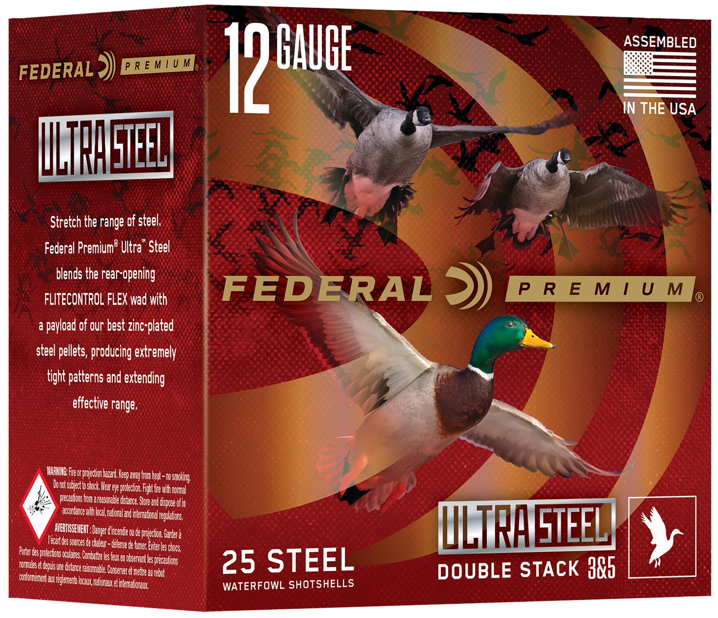 Federal 12GA 3" 1-1/4 Oz #3 & #5 Ultra Steel Ammo