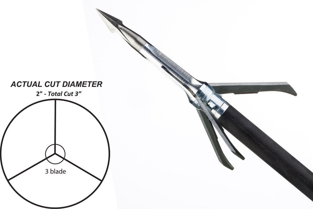 Grim Reaper Pro Series Mechanical Broadheads - Whitetail Special 100 gr 3-Blade (2") - #1624