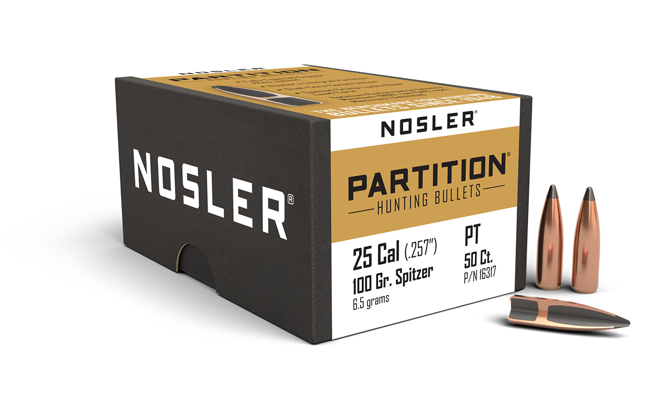 Nosler 25 Caliber 100gr Spitzer Partition product image