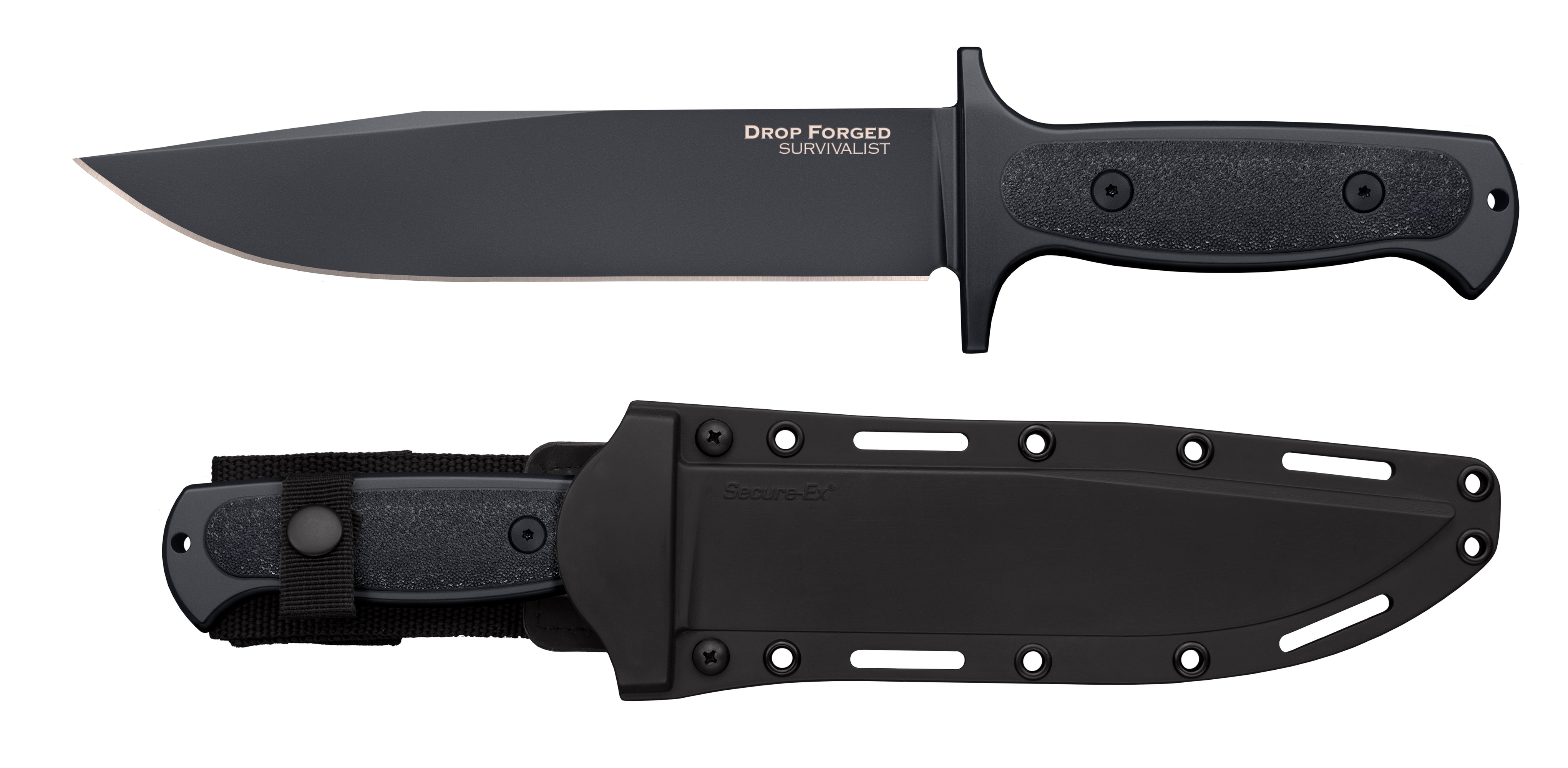 Cold Steel CS-36MH Drop Forged Survivalist Knife, 13" Overall, 8" Blade, 6mm Thick