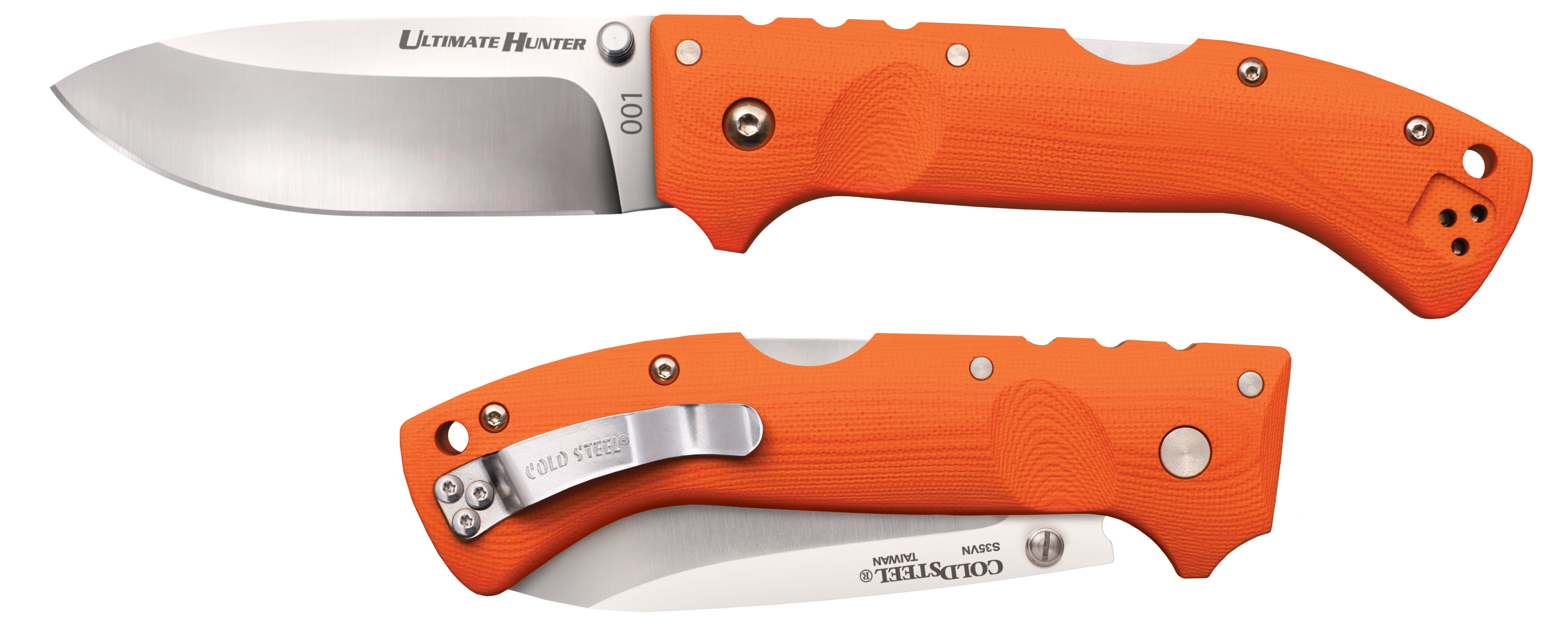 Cold Steel CS-30URY Ultimate Hunter Orange Folding Knife, 8.5" Overall