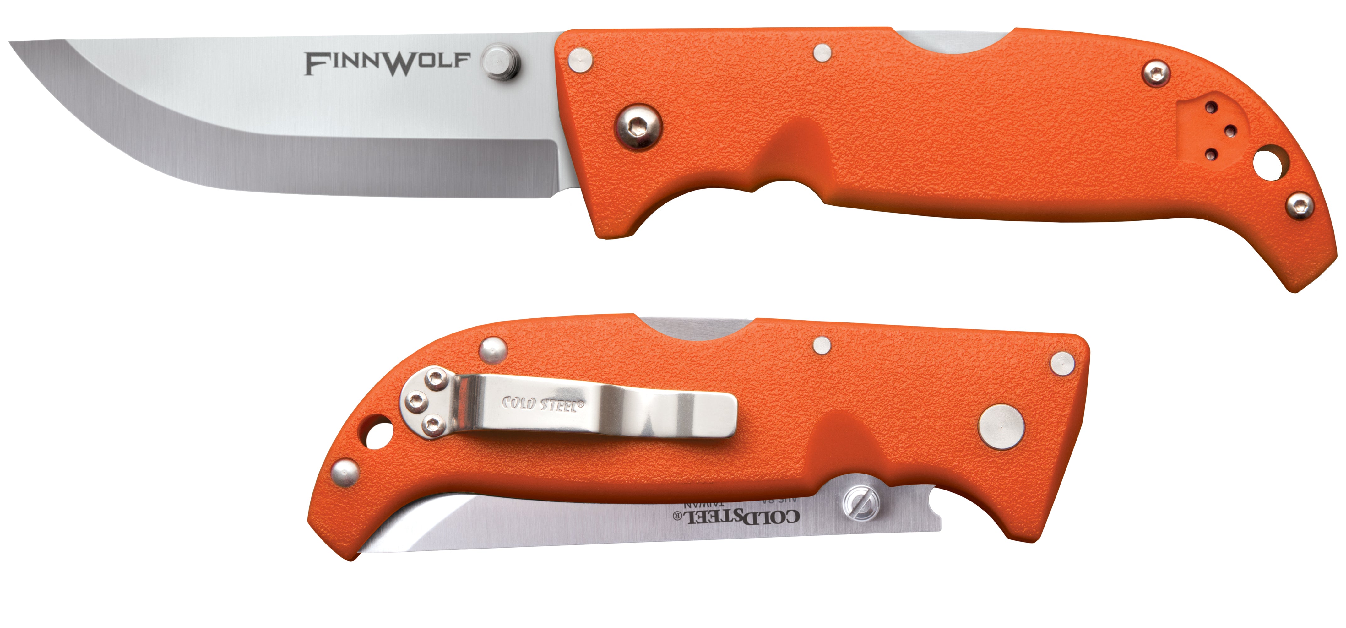 Cold Steel CS-20NPJ Finn Wolf, Blaze Orange, 7-7/8" Overall, 3.5" Blade